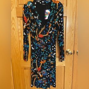 Desigual Faux Wrap dress NWT